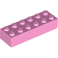 Lego kostka (kostička) 2x6, světle růžová (6054860, 6228963)